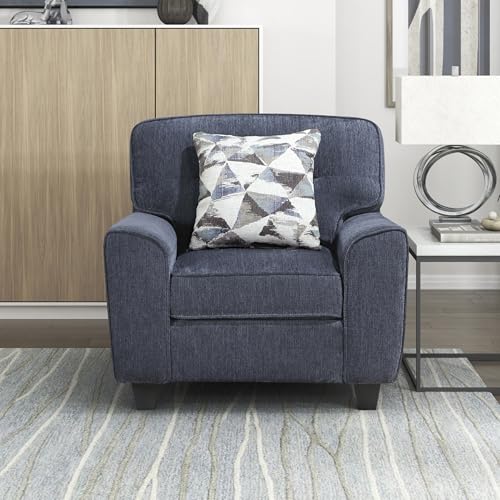 Sillón Estándar Plegable Chenille Azul miniatura 5