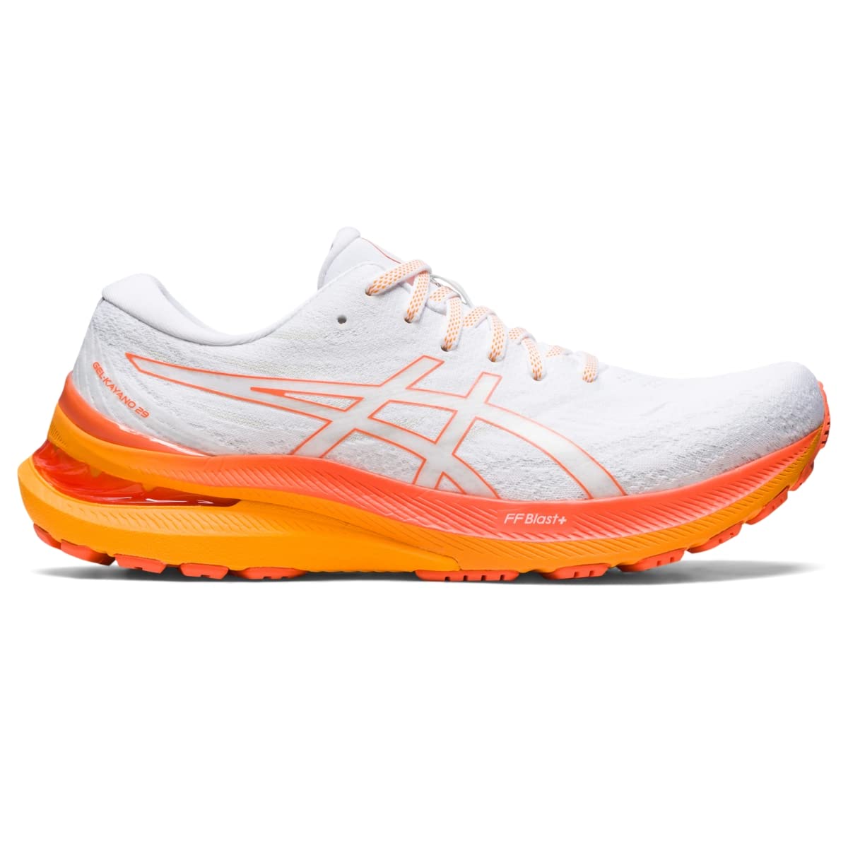 ASICS Men's Gel-Kayano 29 Running Shoes, 10, White/NOVA Orange