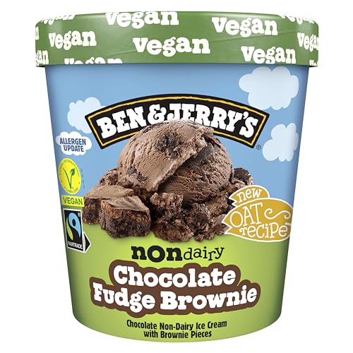 Ben & Jerry's Non Dairy Vegan Chocolate Fudge Brownie Ice Cream Tub 465ml