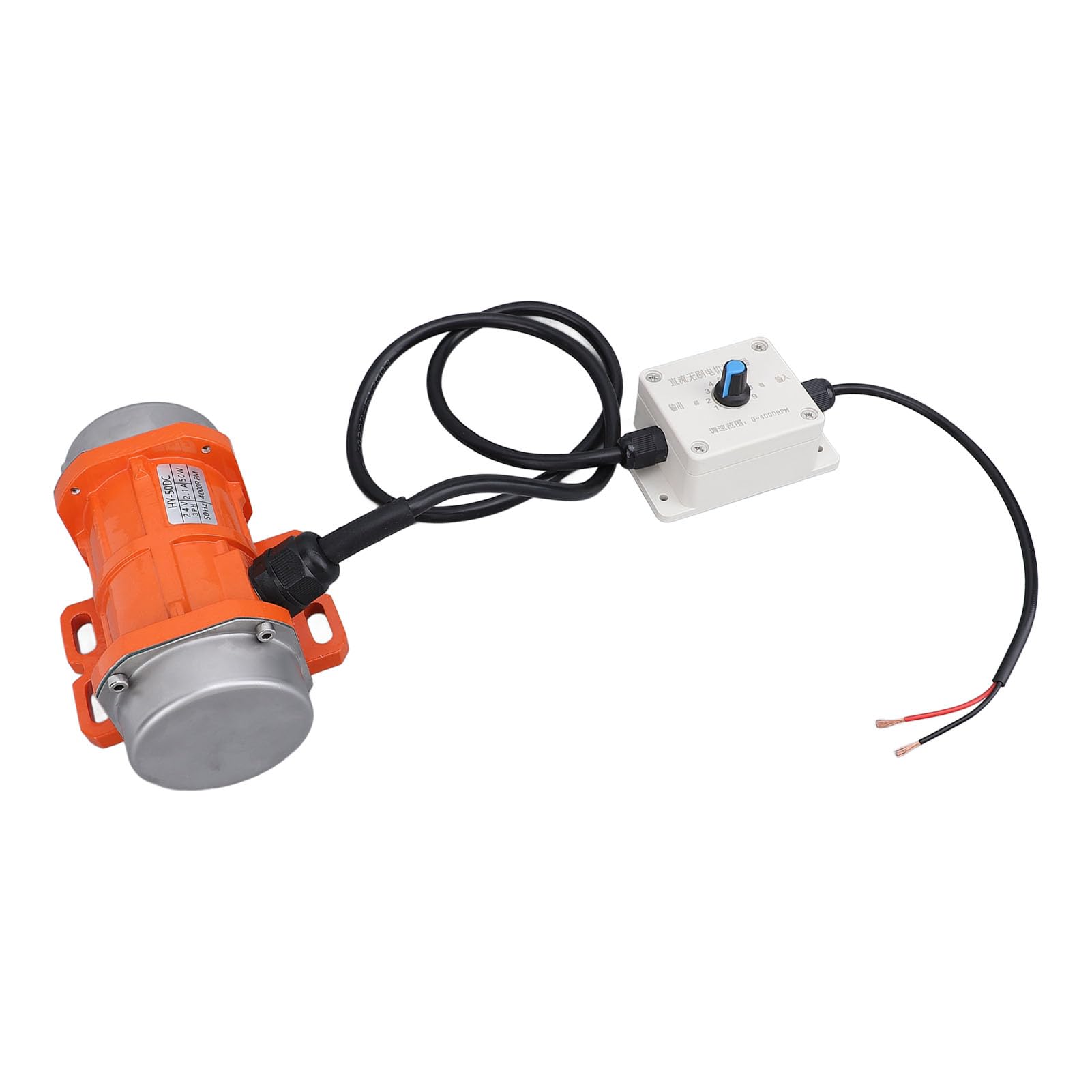 Motore di Vibrazione DC 24V, Motore di Vibrazione Senza Spazzole 4000RPM 50Hz IP65 Motore di Vibrazione Elettrico Piccolo Vibratore per Calcestruzzo Impermeabile (50W)