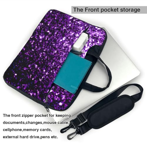 Bolsa para laptop morada de diseño versátil con correa resistente 4