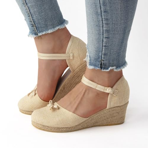 Sandalette été plateforme espadrille bout fermé confortable - 3