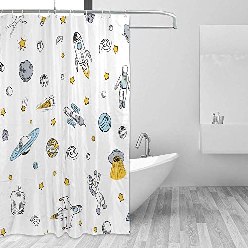 Rideau de douche lavable en machine polyester imperméable Chehongg - 5