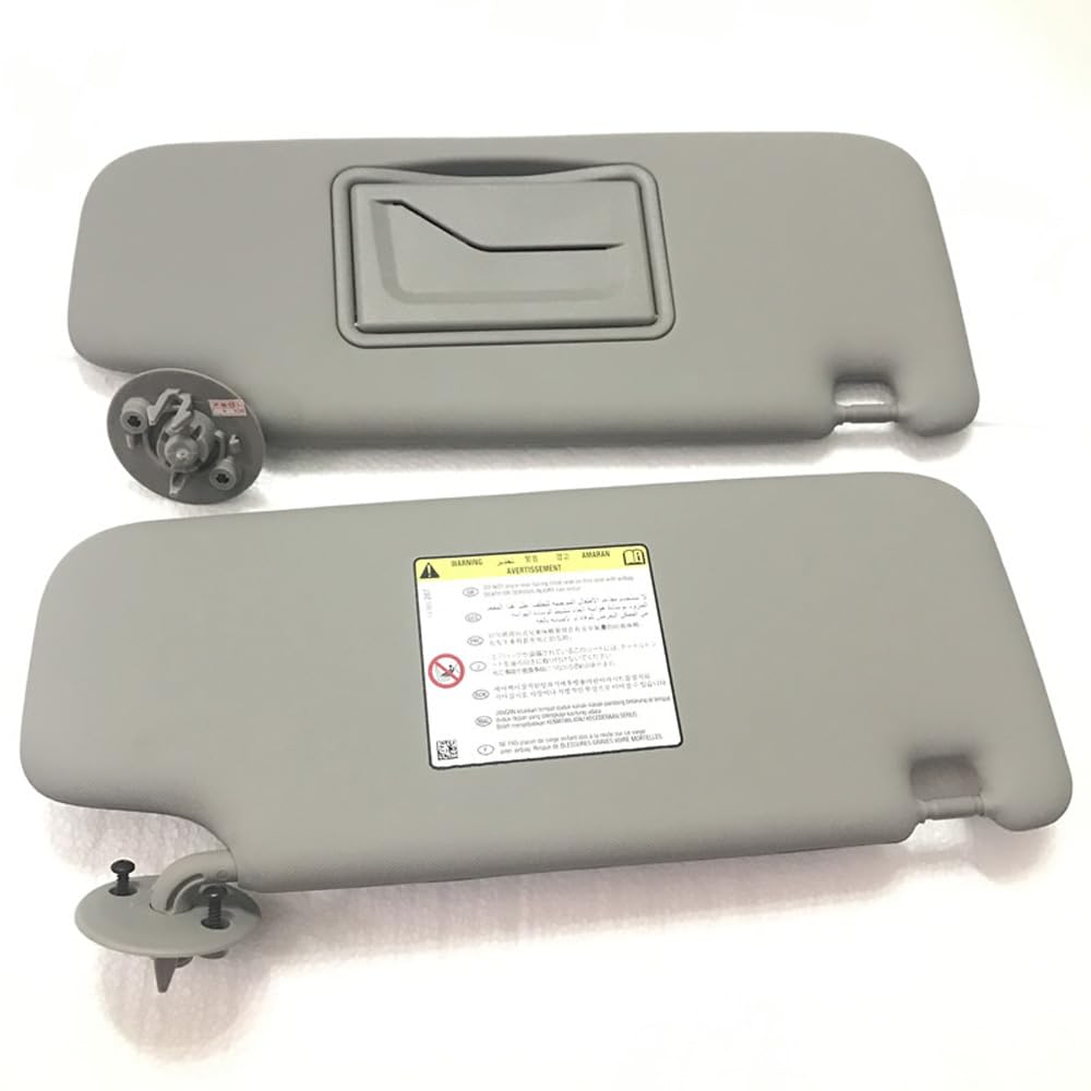 Aletta Parasole Lato Conducente per Sonic Aveo Spark 2012-2019 Sostituzione Aletta Parasole Interna (with Mirror Without Light) Left,Right (Gray),1pcs Left-A