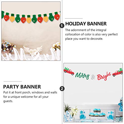 ARTIBETTER 3 Peças de Banner de Feliz Natal Guirlanda Pendurada Decoração de Natal