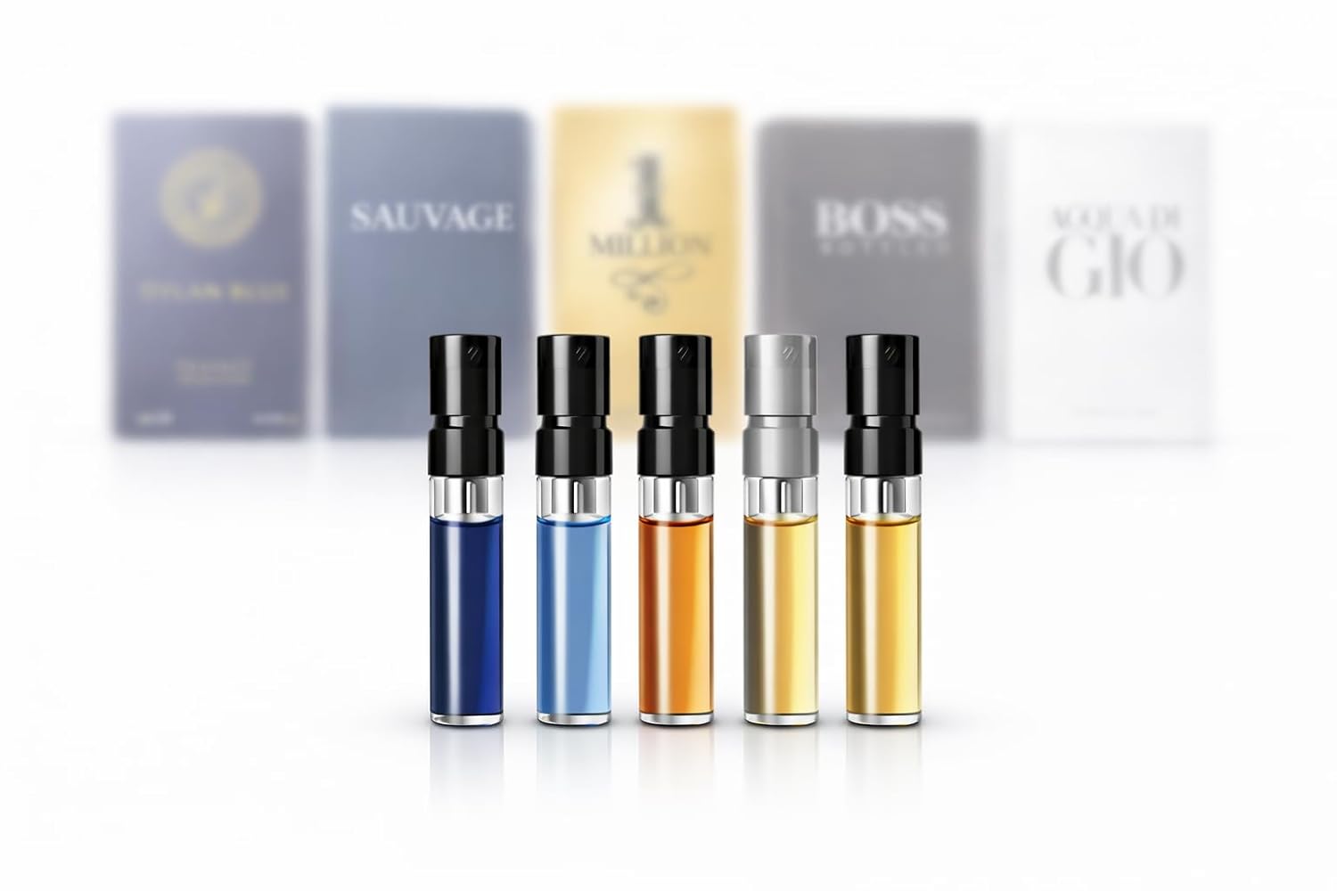 Mini Cologne Tester Set for Men - 5 Pocket Size Fragrance Samples