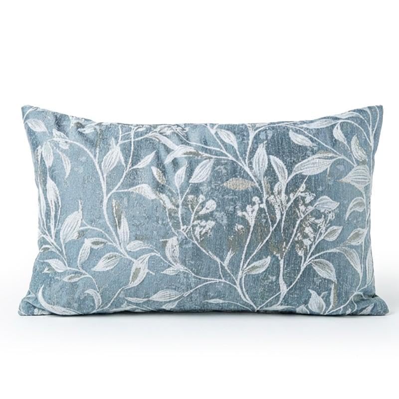Coussin décoré en polyester bleu DRW 12x50x30cm pour canapé