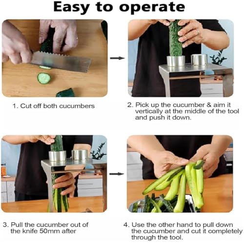 Manual Cucumber Slicer, utensilio multiusos para cocina miniatura 6