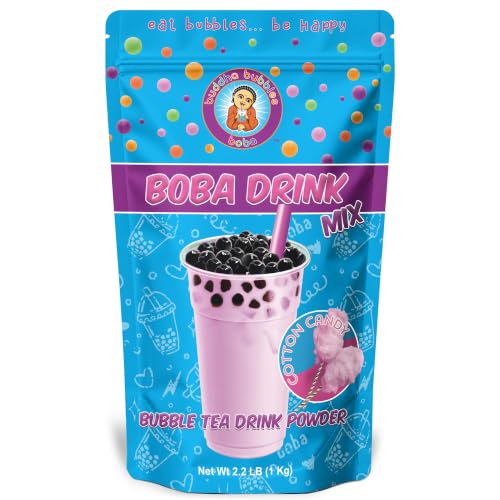 Premium COTTON CANDY Boba/Bubble Tea Drink Mix Powder By Buddha Bubbles Boba (2.2 Pounds / 1 Kg)