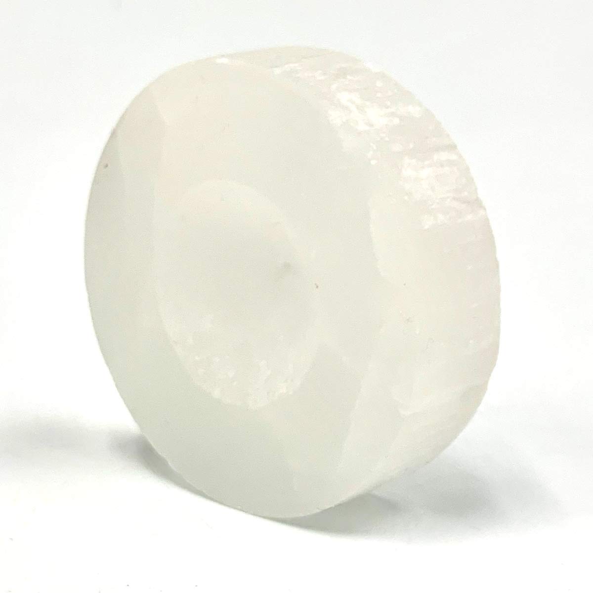 Round Cleansing Charging Plate Selenite Square with Bonus! Ball Stand for Spheres, Balls, Egg 2.85