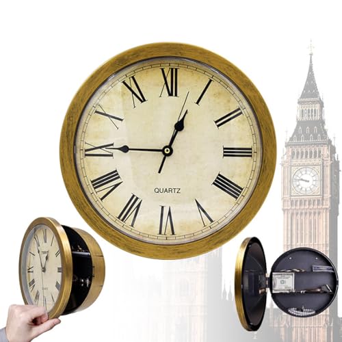 Horloge murale compartiment caché cachette bijoux objets de valeur gold
