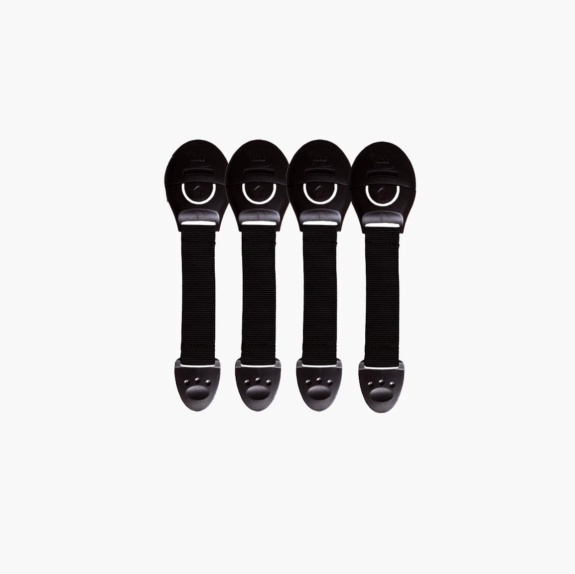 Kids Station Made in India Furniture Safety Locks for Kids, Child Safety Locks for Drawer, Cabinet, Cupboard, Baby Proofing Product, Strong Adhesive Safety Lock (Black, Pack of 4)