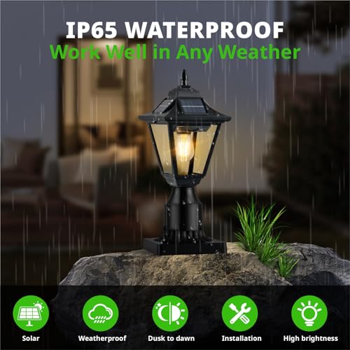 Luces solares de poste de alta calidad, iluminación impermeable para bases de muelle 4