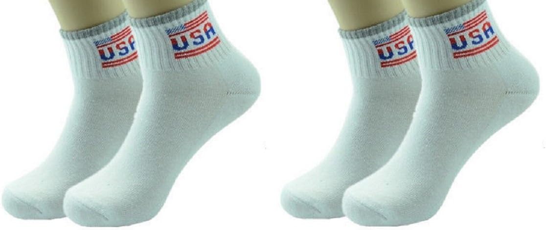 Men's Cotton Mix Cushioned Ankle Socks For Men - Pack of 4 Pairs- Best Quality - Fast Shipping (Best Fits Socks for Shoe Size : 6 to 9)