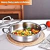 DELARLO Tri-Ply Stainless Steel 10 Inch Frying Pan 3QT Saute Pan With Lid Kitchen Skillets Induction Compatible Chef Cooking Pan Dishwasher & Oven Safe #5