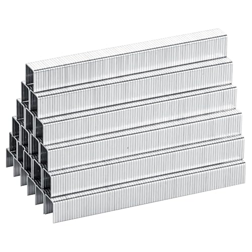 meite T50 Staples, 1/2 Inch Heavy Duty Staples for Staple Gun, Galvanized 20 Gauge 3/8 Inch Crown Staple for Upholstery, Construction, Furniture (1 Case)