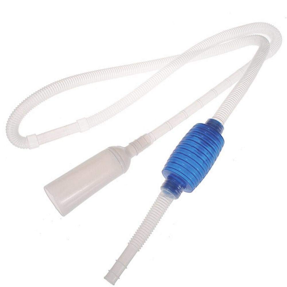 Oulensy White+Blue Aquarium/Fish Tank Siphon And Gravel Cleaner - A Hand Syphon Pump To Drain And Replace Your Water In Minutes!