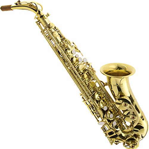 Image of Mendini by Cecilio MTS-PL+92D Purple Lacquer B Flat Tenor Saxophone with Tuner, Case, Mouthpiece, 10 Reeds and More