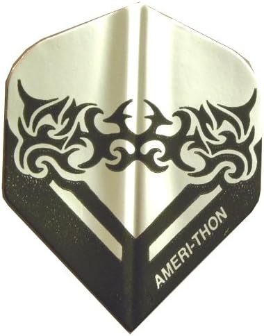 25 Sets #3221 AmeriThon Silver Tribal Dart Flights