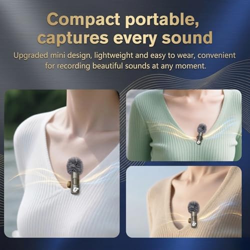 Image of GADGETSWEAR Dual Wireless K8 Lavalier Microphone Plug and Use for YouTube Recording Video, Collar Bluetooth Mic for Vlogging, Portable & Compatible Android, iPhone (K8 Furry)