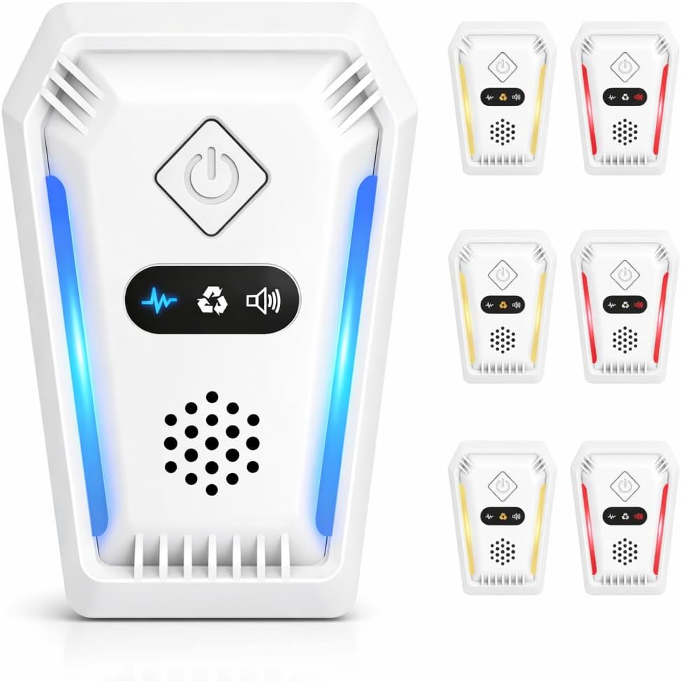 2026 Upgraded Ultrasonic Pest Repeller for Indoor Use, Plug-in Device for Mice, Rats, Roaches, Ants, Spiders & Insects, Home Ultrasonic Repellent with 3 Working Modes