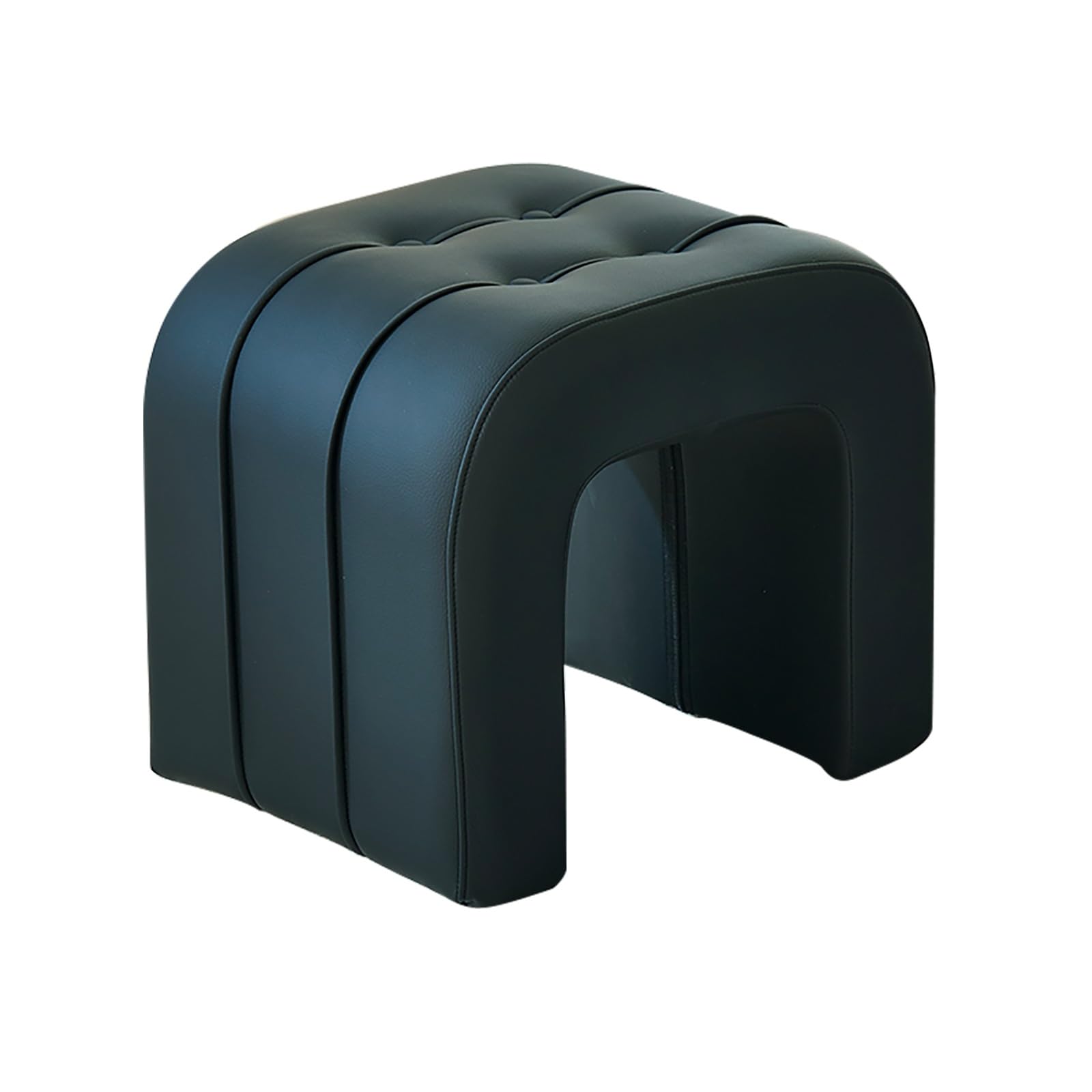 HQYYIKYU Banco de Entrada, Banco tapizado para el Extremo de la Cama, Zapatero con Patas de Madera Maciza, Moderno Taburete otomano Estrecho para Dormitorio, Entrada o Sala de Estar (Negro)