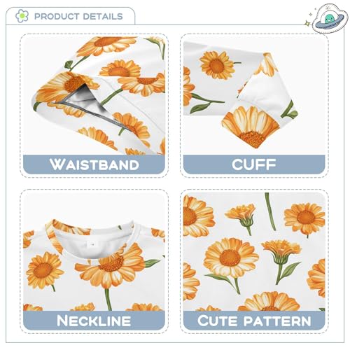 JUNZAN Safari Calendula White Kids Girls Sweatshirt Hoodie Fleece Fall Tops Shirts Party 4T3