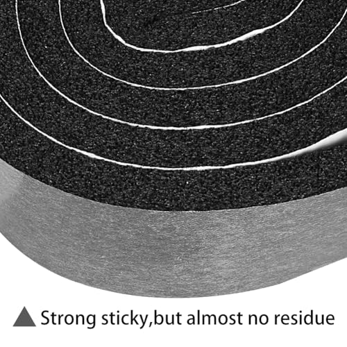 2 Rolls 1 Inch W 3/8 Inch T Weather Stripping Air Conditioner Open Cell Foam Seal Tape, Window Insulation High Resilience Seal Strip for Doors Window,Total 16FT - Thumbnail 2