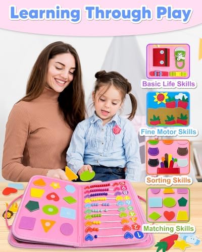 Exorany Busy Board Montessori Toys for Toddler Girl Birthday Gift Busy Book — view 4