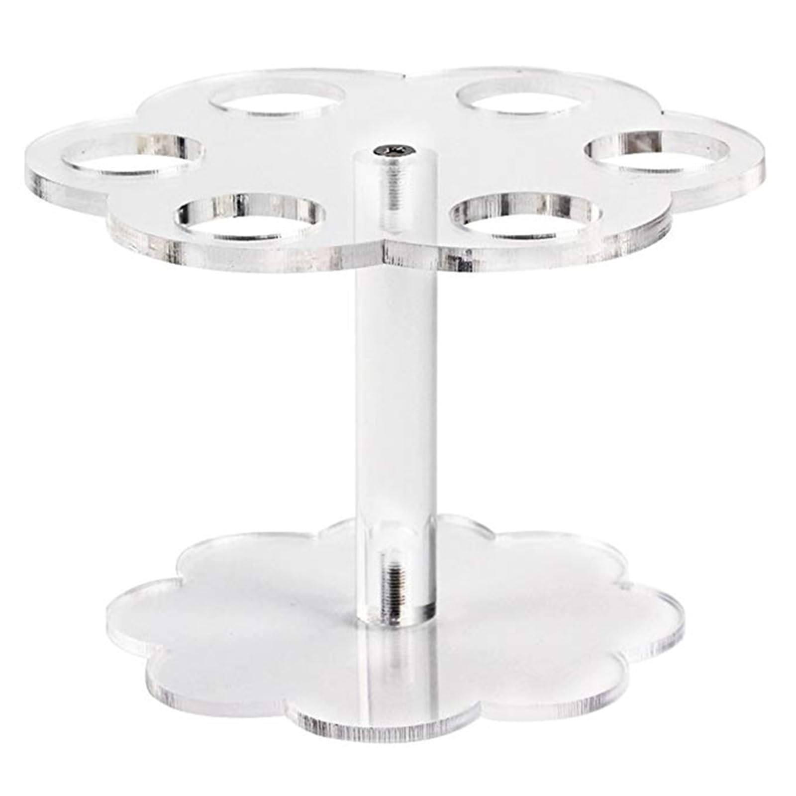 Kalttoy Round 6 Compartment Condiment Bottle Stand for Kitchen Countertops Sturdy Acrylic Construction Compact Size Easy Maintenances Easy Cleaning Kitchen Shelf