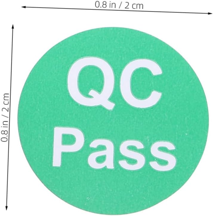 Garneck 1000pcs Round Adhesive Pass Labels Quality Control Stickers for Warehouse Inventory Management Nonresidual Product Inspection Tags