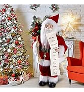 Christmas Decorations, 18" Santa Clause Figurines Decorations, Christmas Socks and Gifts Bag Stan...