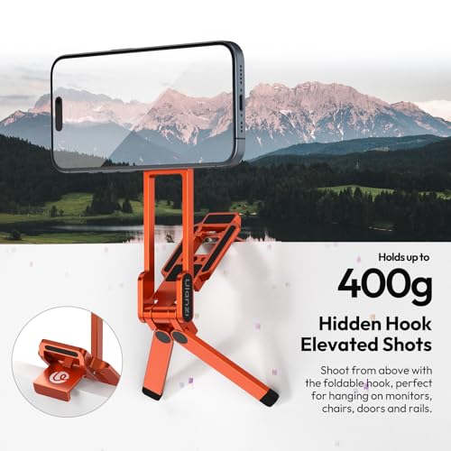 ULANZI Maglock Phone Stand MA38 5-in-1 Aluminum Magnetic Mini Tripod with Hidden Hook Arca-Swiss Quick Release Plate by ULANZI - Image 3