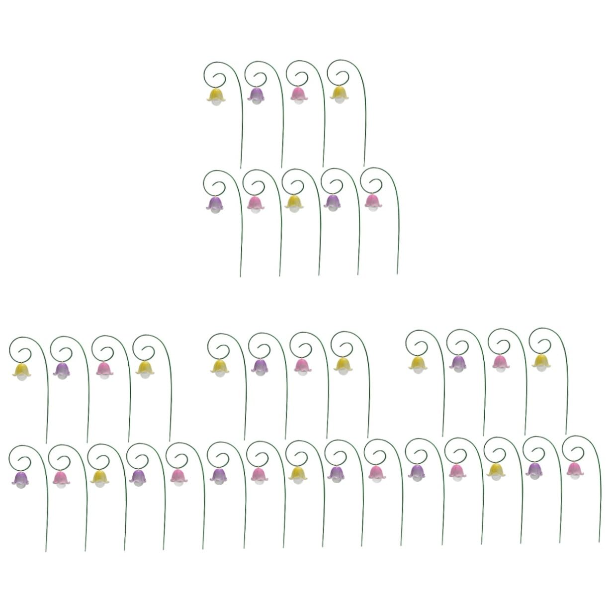 TOYANDONA 36stücke Blumenstecker Aus Resin Dekorative Gartenornamente Für Blumenbeete Und Rasen Garten- Mit Realistischen Details Und Stabiler Metallspitze Für Garten Innenhof Und