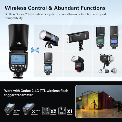 Image of GODOX V1-N Flash for Nikon, 76Ws 2.4G TTL 1 /8000s HSS Speedlite for Nikon