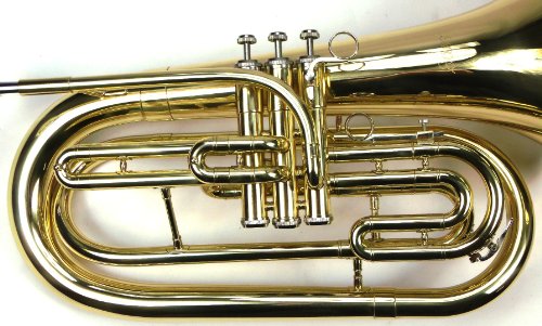 Advanced Monel Pistons Marching Baritone Key of Bb w/Case & Mouthpiece-Gold Lacquer Finish