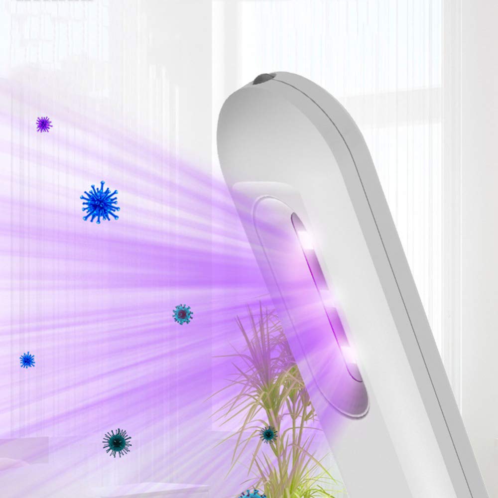 Lámpara esterilizadora UV, lámpara ultravioleta portátil de mano, luz UVC recargable para linterna de palo para mascotas domésticas