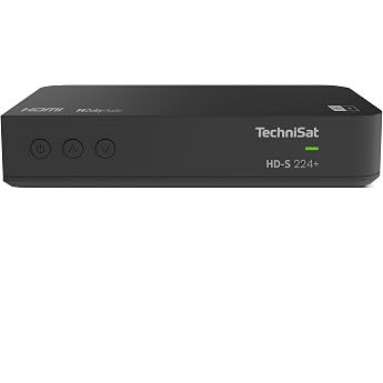 TechniSat HD-S 224+ Compact HD Satellite Receiver with HD+ Transmitter Pack for 6 Months (DVB-S2, Timeshift Function, HDMI, U