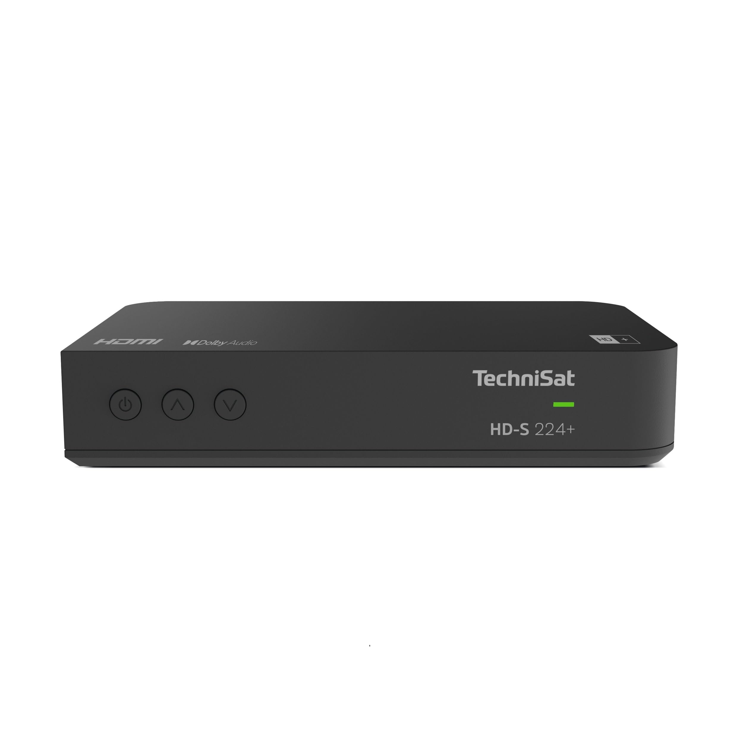 TechniSat HD-S 224+ - Kompakter HD-Satelliten Receiver mit HD+ Senderpaket für 6 Monate (DVB-S2, Timeshift-Funktion, HDMI, USB Mediaplayer, 7-Tage EPG, 12 Voltbetrieb, Fernbedienung) schwarz