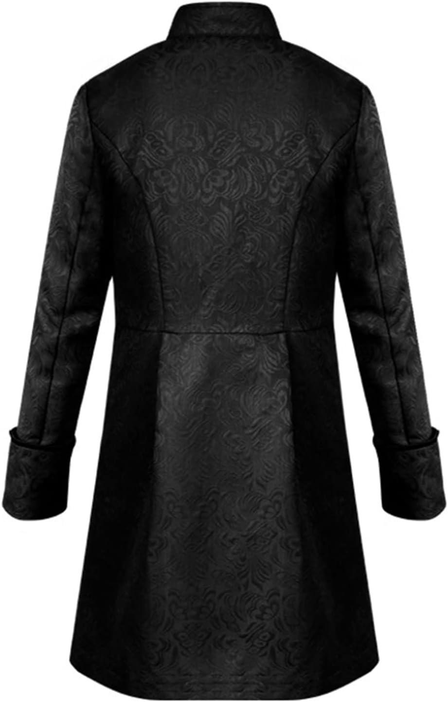 Borje Men's Steampunk Jacket Vintage Jacquard Tailcoat Gothic Long Frock Coat Victorian Uniform Halloween Costume