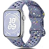 Cinturino Sportivo Compatibile con Apple Watch 44mm 42mm 45mm 46mm 49mm, Cinturini Sportivi Silicone e Traspiranti per iWatch Series 11 10 9 8 7 6 5 4 SE Ultra Ultra 2