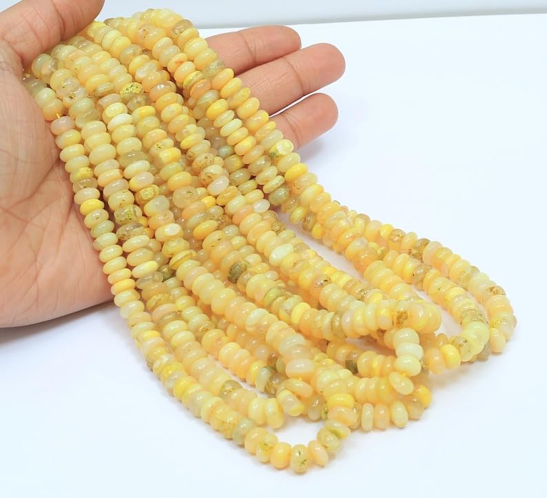 Perles opale naturelle de 17x28 cm Mulityellow pour colliers