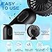 Rossesay Mini Portable Fan Bulk Cute Handheld Lightweight Small Little Personal Hand Eyelash Fan 3 Speeds USB Rechargeable for Women Men Indoor Outdoor Makeup Travel Camping (Black, 48 Pcs)