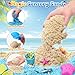 TUZT Ocean Sensory Bin - 2lbs Magic Sand & Magnetic Fishing Toys, 30PCS Play Sand Kits - 3 Fish, 6 Molds & 8 Ocean Animals - Sensory Toys for Toddlers Kids Birthday 3 4 5 6 7 8 Year Old