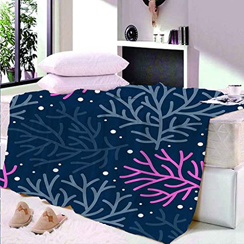 Couverture microfibre chaude et douce impression 3D plante - 5