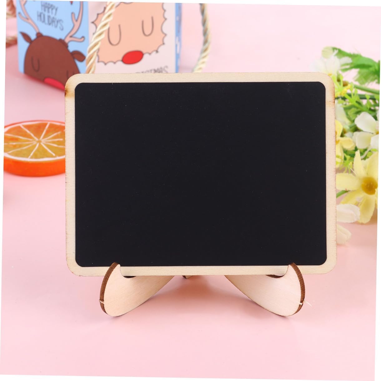Xmas Mini Wooden Blackboard Signs 3pcs for Photo Props Message Display