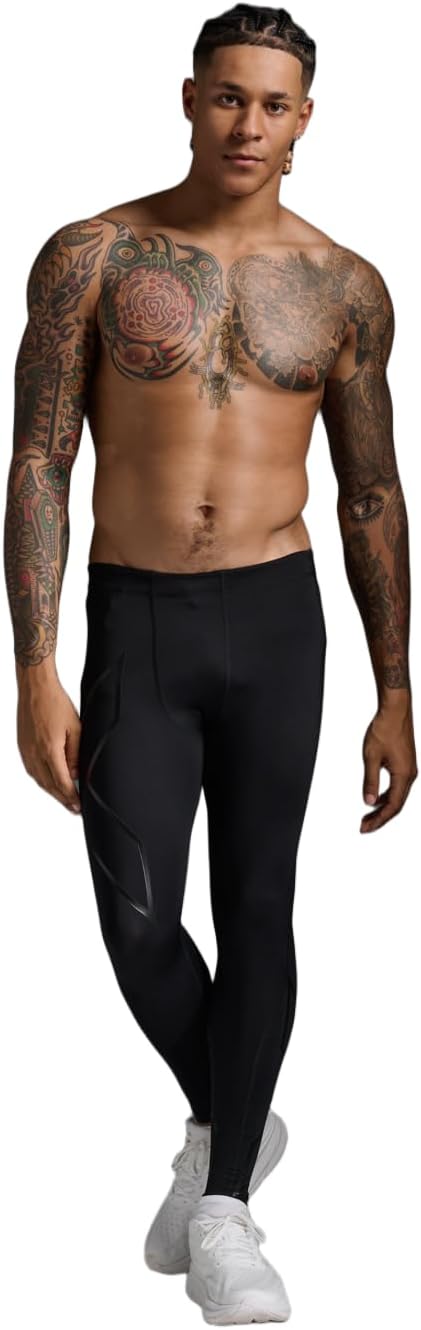 2XU Men's Core Compression Tights - Enhances Performance & Recovery