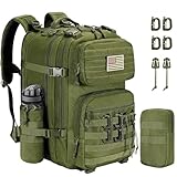 CVLIFE 60L-50L Large Tactical Backpack for Men, 900D Heavy Duty Bug out Bag, Expandable Molle Military Backpack, Army 3 Day Assault Pack Rucking Bag for Hunting, Hiking, Camping, Green