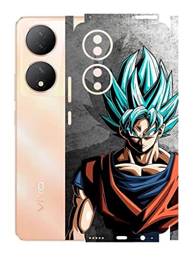 Image of AtOdds - VIVO Y100A Mobile Back Skin Sticker - Lamination - Rear Screen Guard Protector Film Wrap (Coverage - Back+Camera+Sides) (Design - Goku)