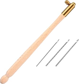 meekoo Tambour Hook with 3 Needles 70# 90# 100# Tambour Embroidery Kit Tool Crochet Hook Kit Sequin Beads Needle Set for Embroidery Sewing Crafting Handmade Artwork Making Gifts for Protect Hands1